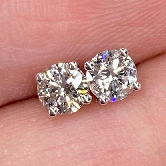 Certified 2ct diamond quality Earrings S925 and Rhodium - Picture 3 of 6